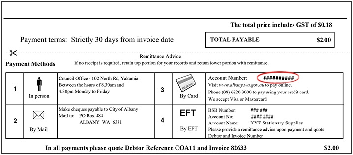 debtor invoice