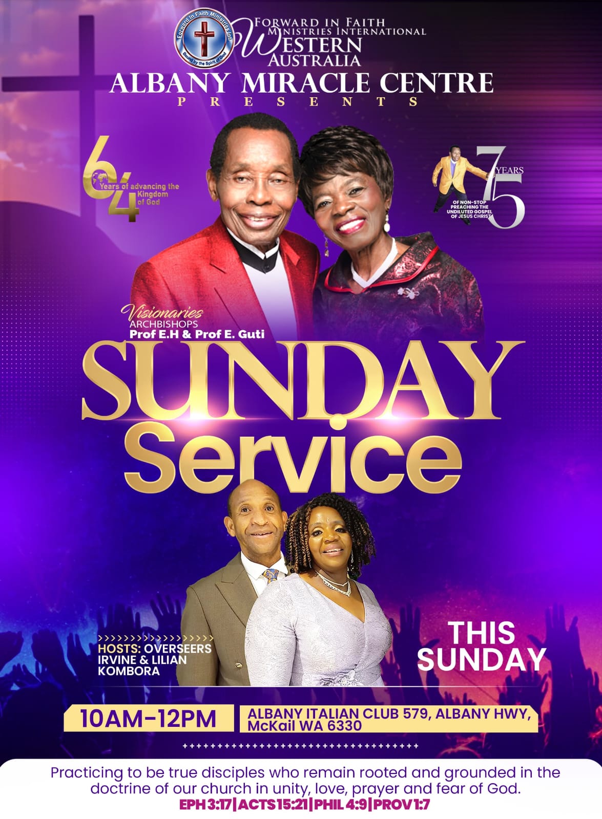 Forward In Faith Church Service Every Sunday 10am - 12 pm