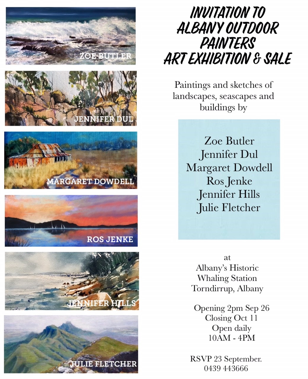 Albany Outdoor Painters Art Exhibition & Sale » City of Albany